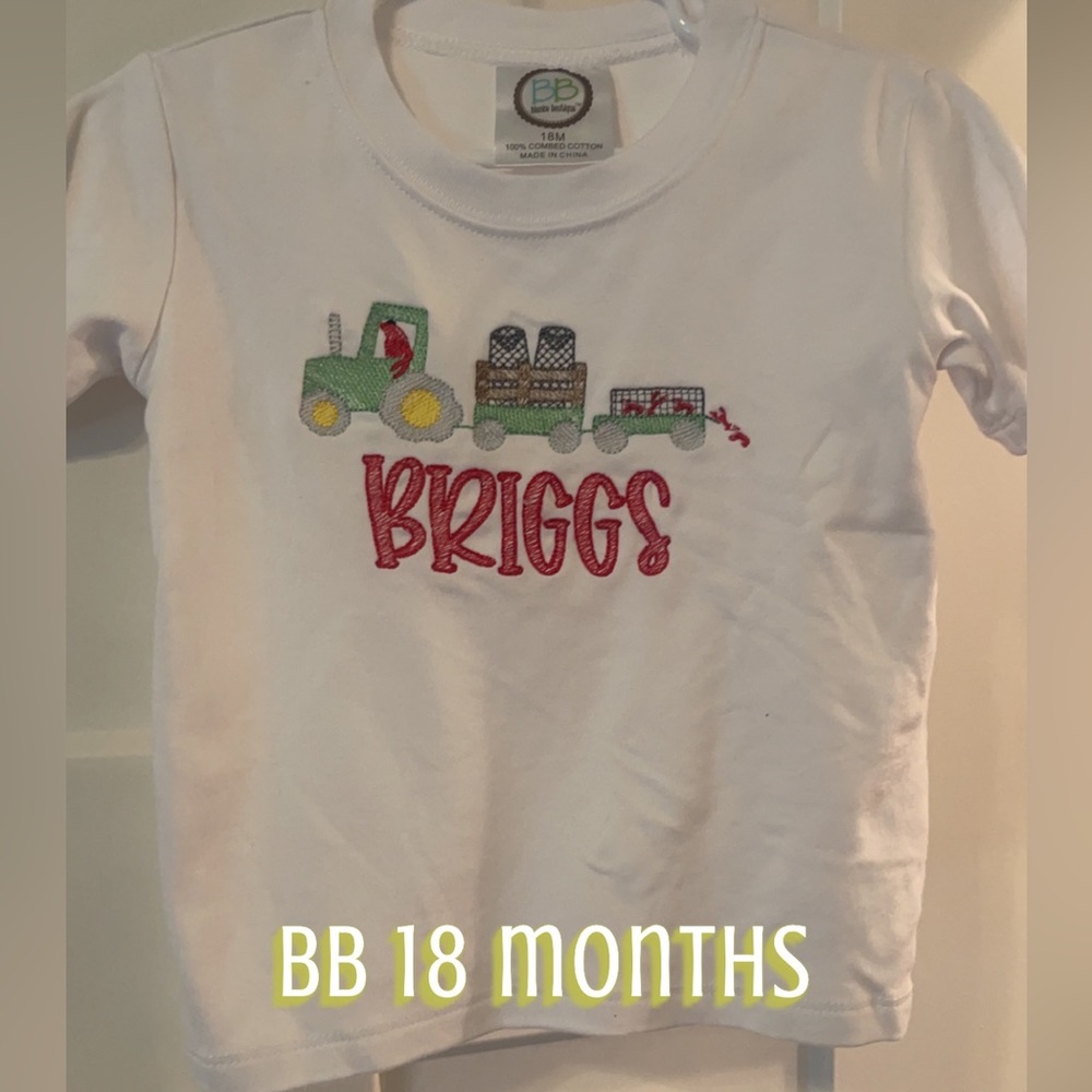 Briggs 18 months custom shirt